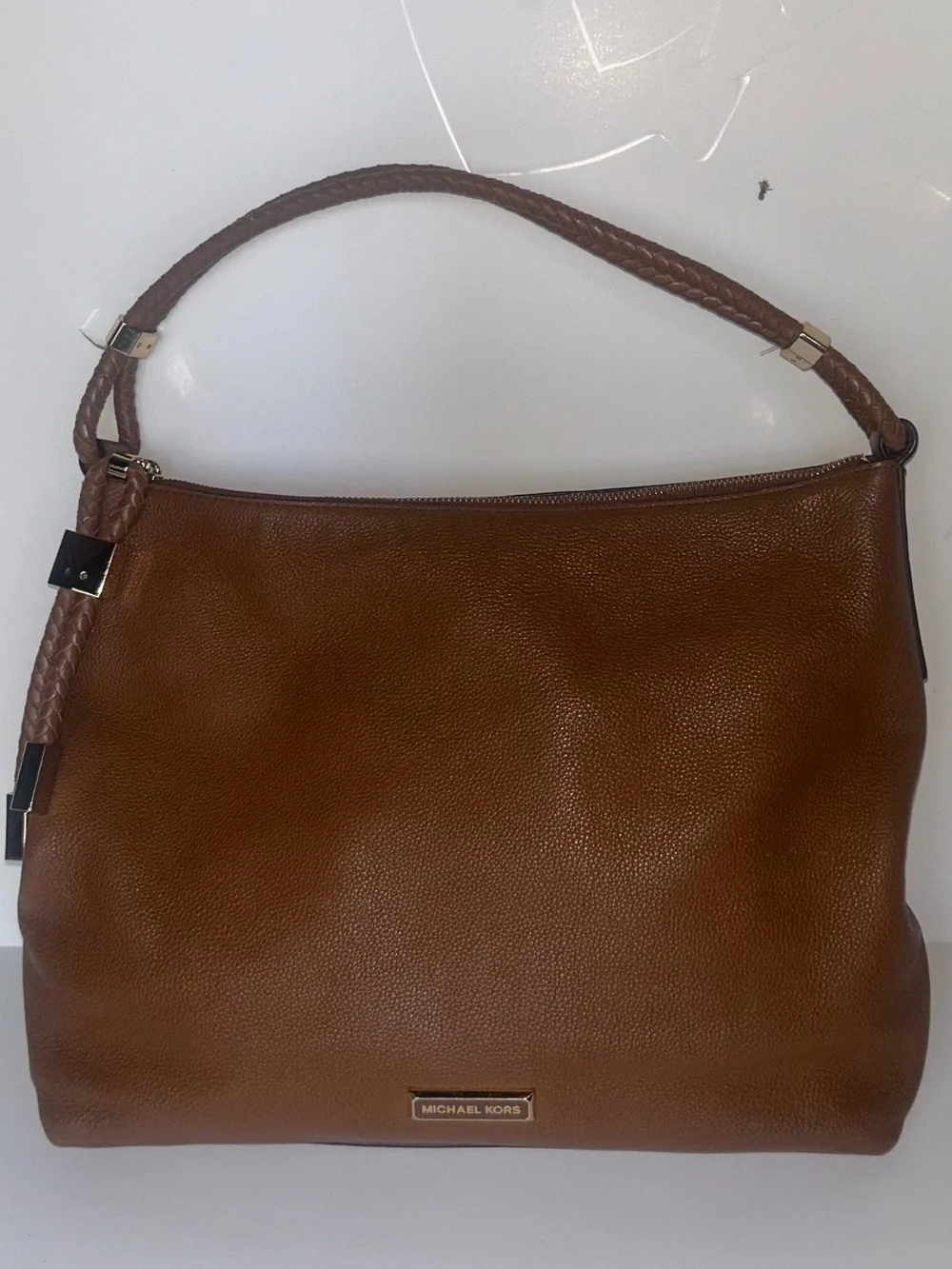 Michael Kors Tan Pebbled Leather Shoulder Tote
